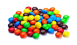 A pile of colorful candies